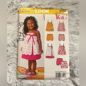 UNCUT 2021 New Look Toddler dress/shirt/shirt set sewing pattern